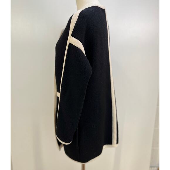 Anthropologie Velvet Everett Wool Long Cardigan Black - Picture 6 of 8